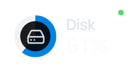 Storage Usage widget in NiveDock