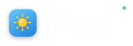 Current Weather widget in NiveDock
